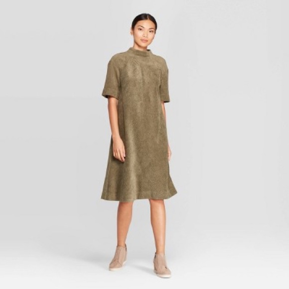 Prologue Corduroy Olive Green Dress